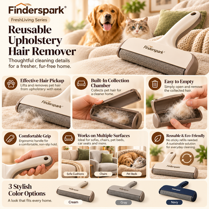 Finderspark® Reusable Upholstery Hair Remover