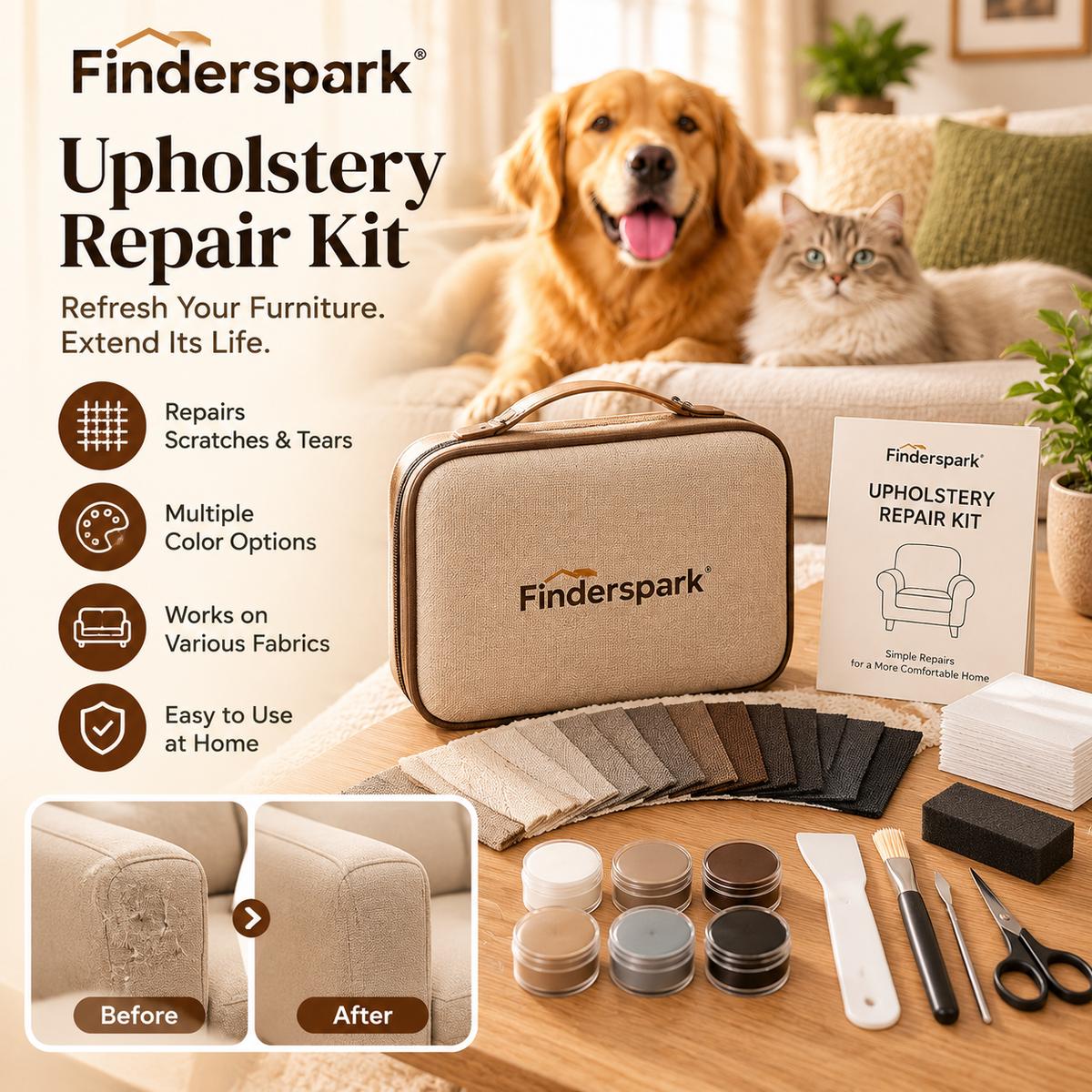 Finderspark® Upholstery Repair Kit