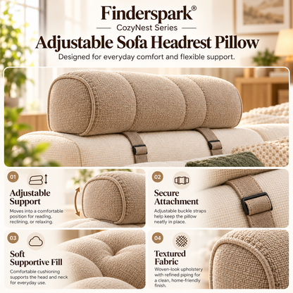 Finderspark® Adjustable Sofa Headrest Pillow
