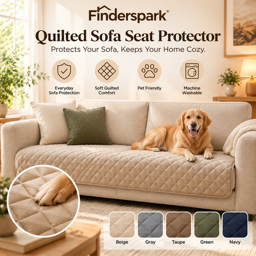 Finderspark® Quilted Sofa Seat Protector