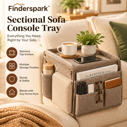 Finderspark® Sectional Sofa Console Tray